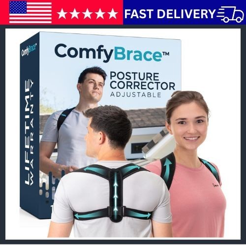 ComfyBrace Posture Corrector Back Brace Adjustable Spine Shoulder Support