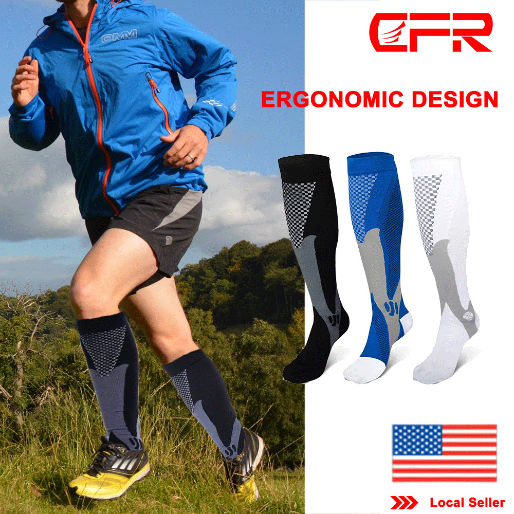 Compression Socks 20-30 mmHg Best Copper Athletic Gym Shin Splints Men Women HG