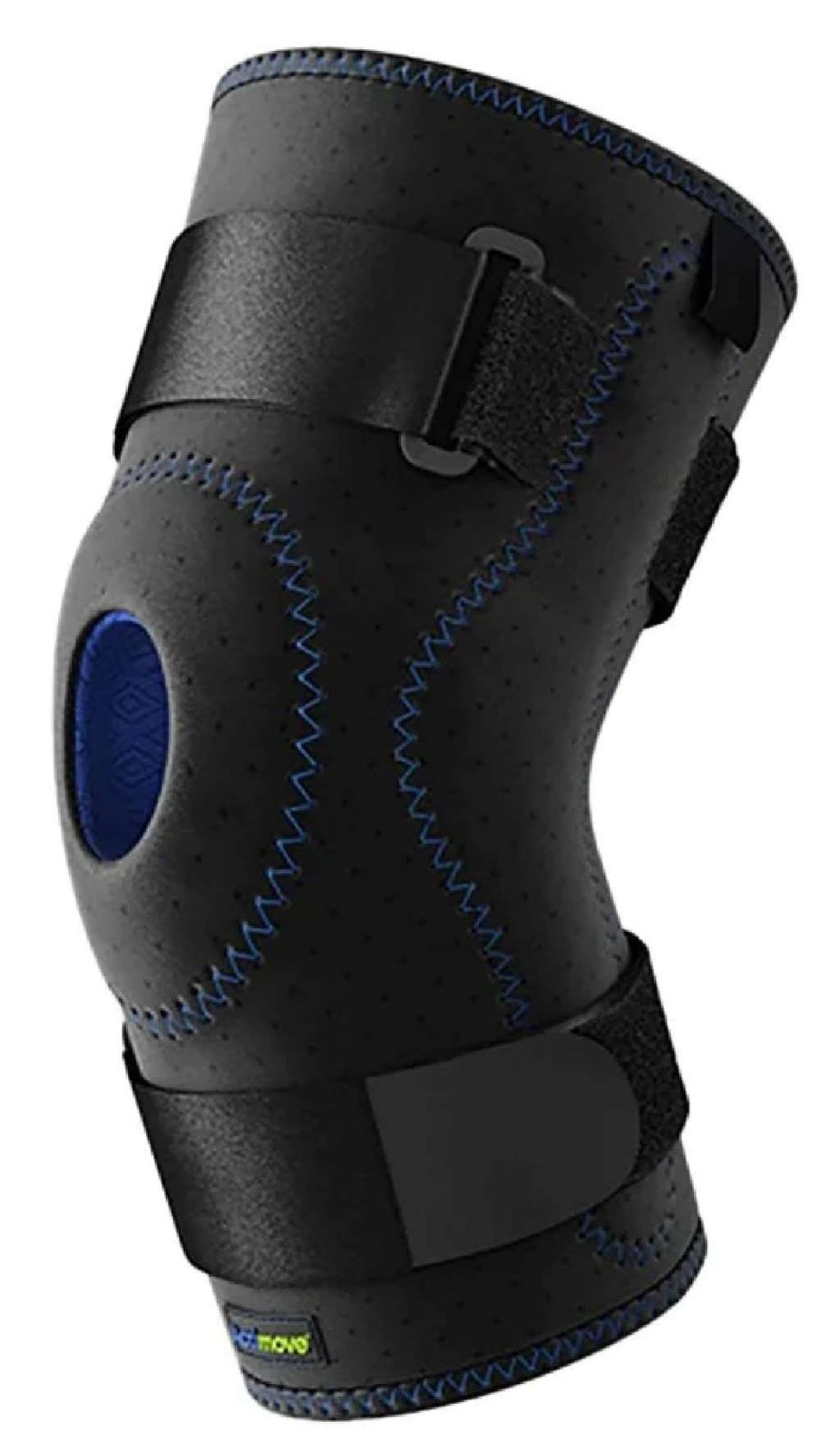 Knee Brace Adjustable Horseshoe, Simple Hinges, Condyle Pads (Black) 3X-Large by