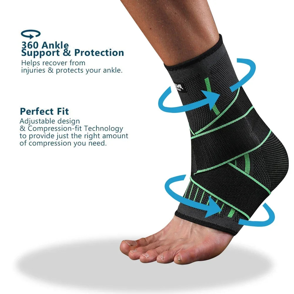 1PC Foot Sleeve with Compression Wrap,Ankle Brace For Arch,Ankle Support,Running
