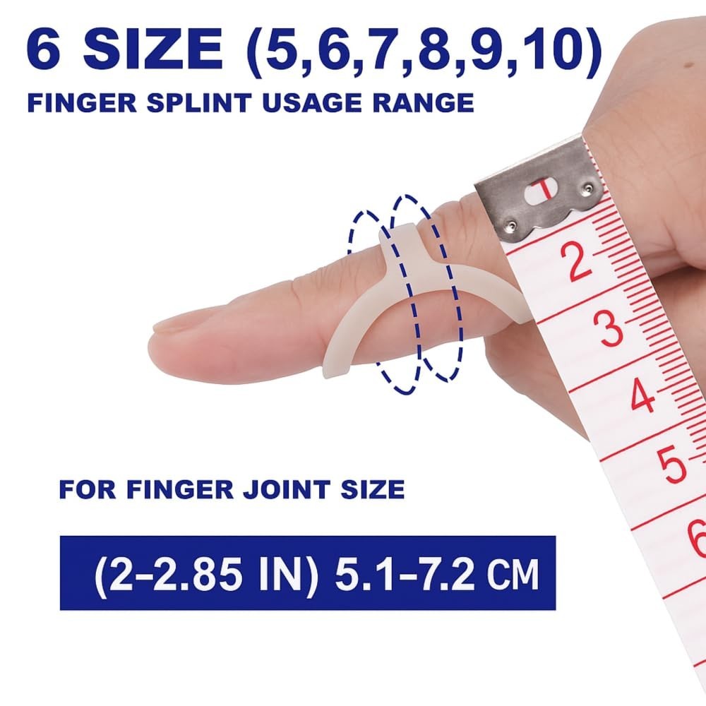 Durable 6-Pack Trigger Finger Splints – Comfortable & Waterproof Design