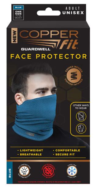 Copper Fit Guardwell Cooling Face Protector – Adult – One Size fits All……NEW