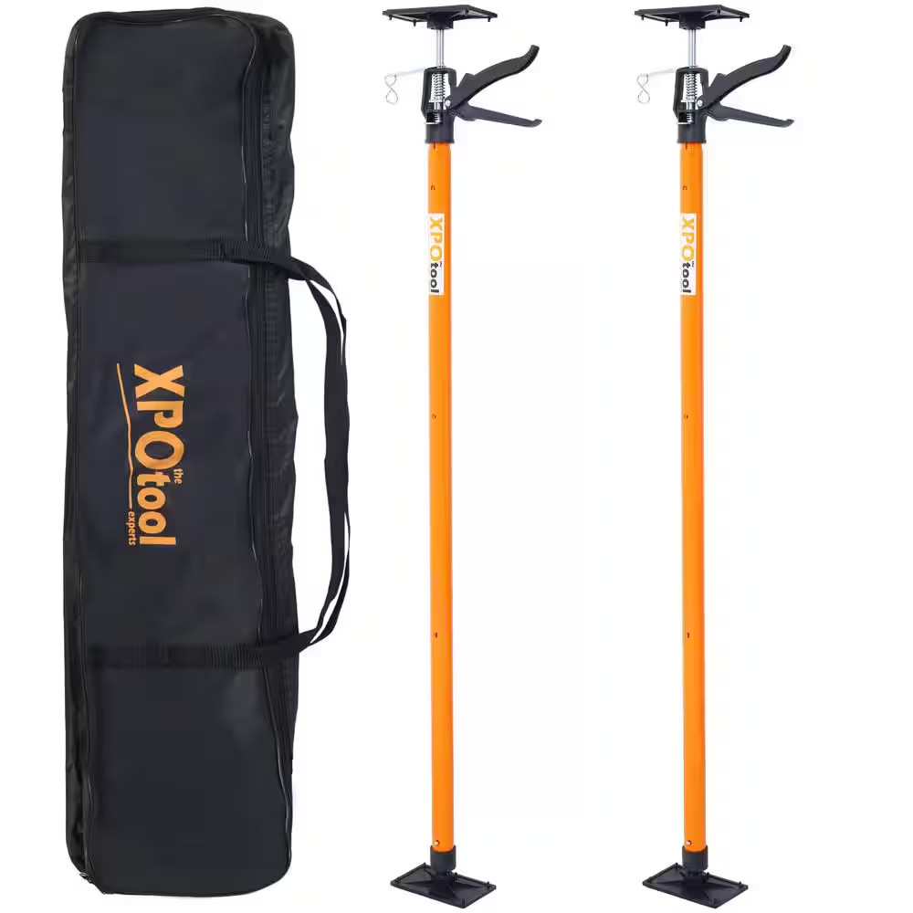 2-Pack Orange Steel Adjustable Support Pole Hand Support System Extends from 45