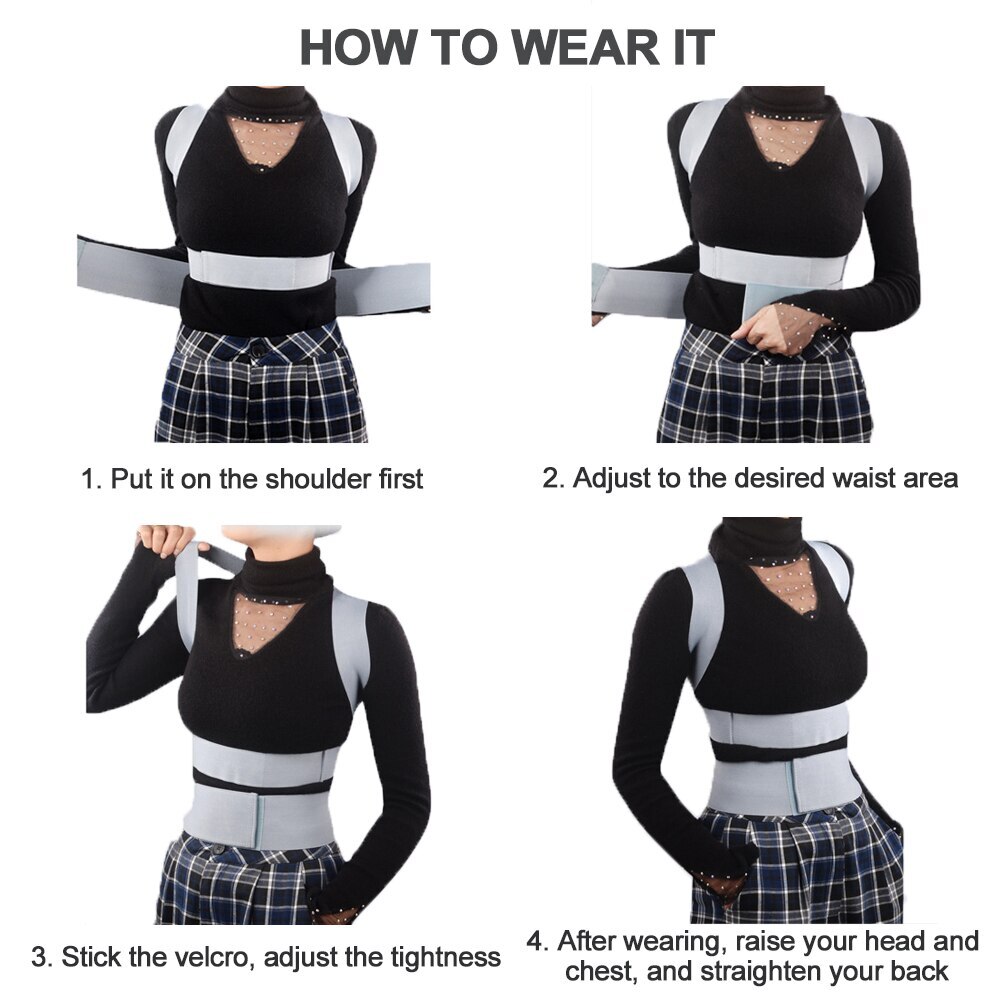 Invisible Chest Posture Corrector Scoliosis Back Brace Support Therapy