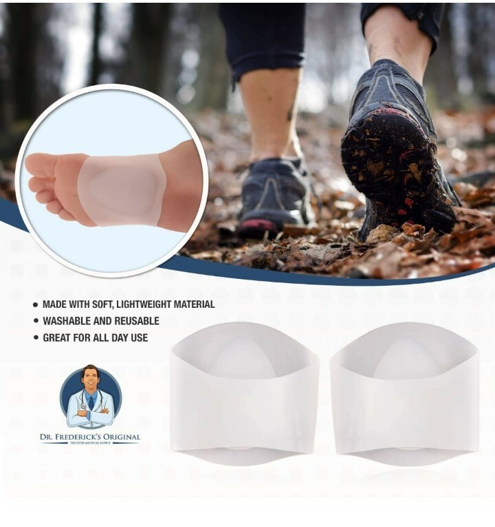 2pair Original Arch Support Gel Set, 4 Soft Gel Sleeves for Flat Foot and Plan