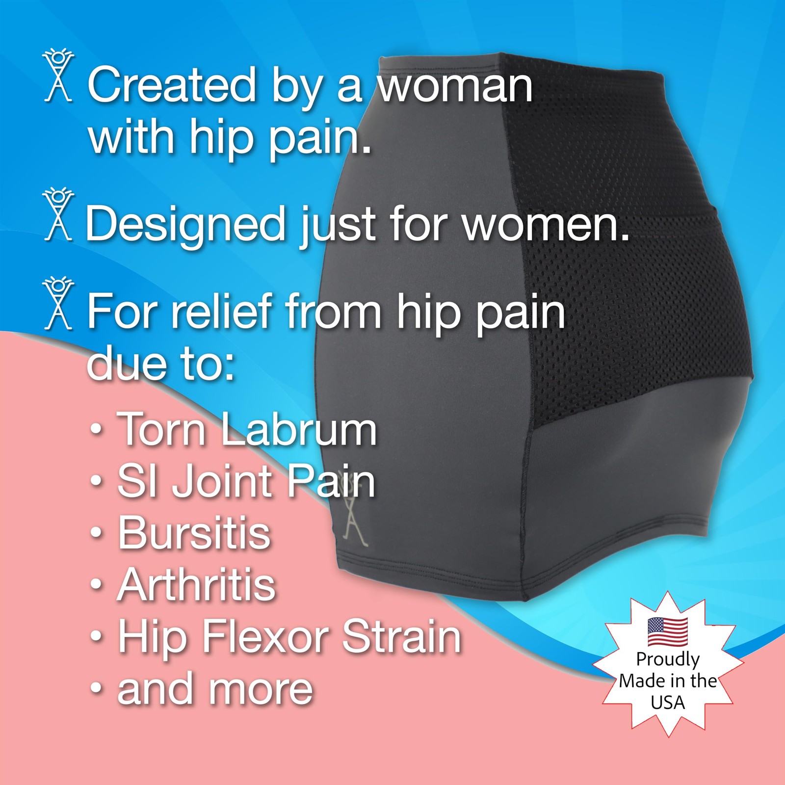 ® Hip Pain Relief Compression Band for Women – for Sciatic Nerve, Hip Flexor …