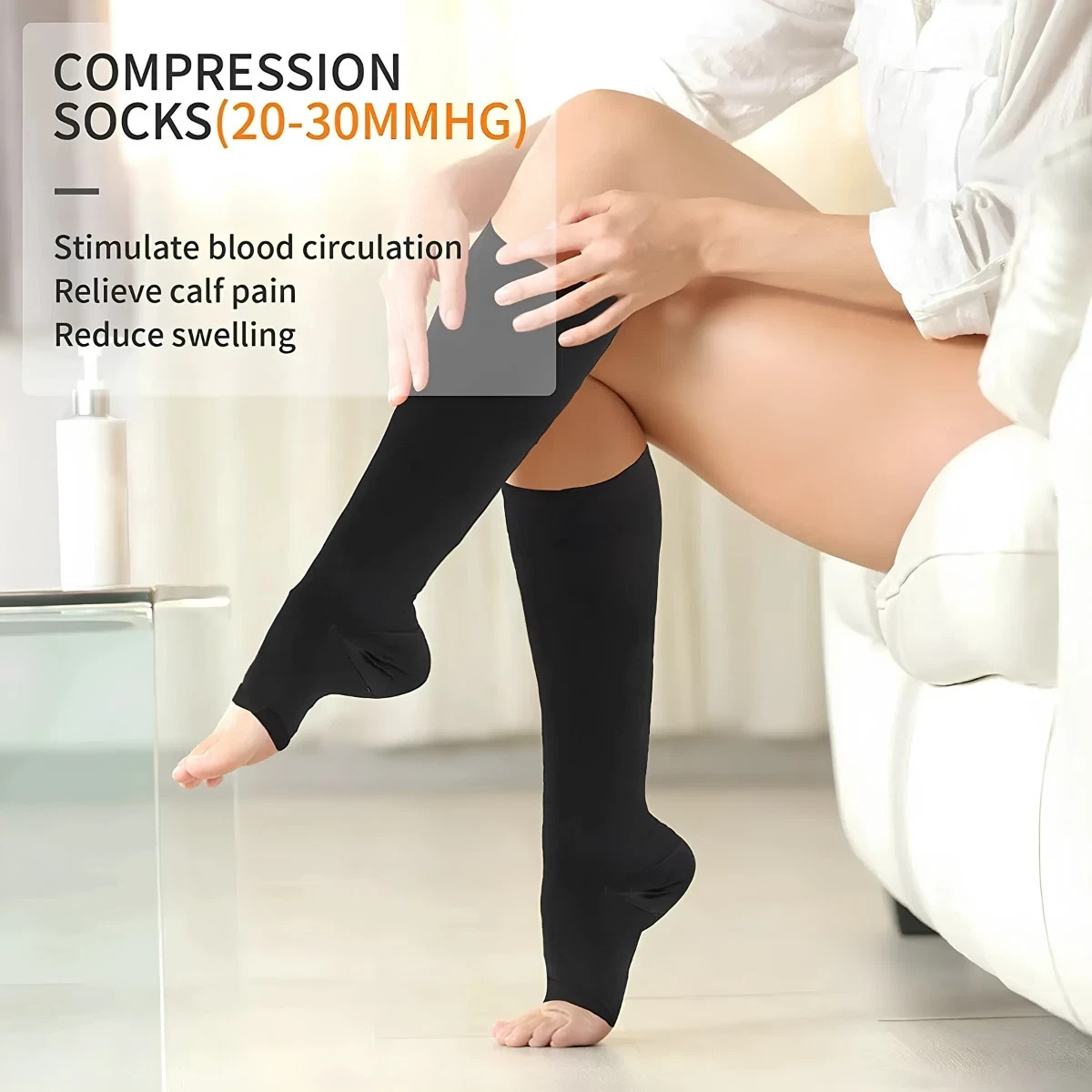 Medical Compression Socks for Women & Men Varicose Veins Fatigue Flight Travel