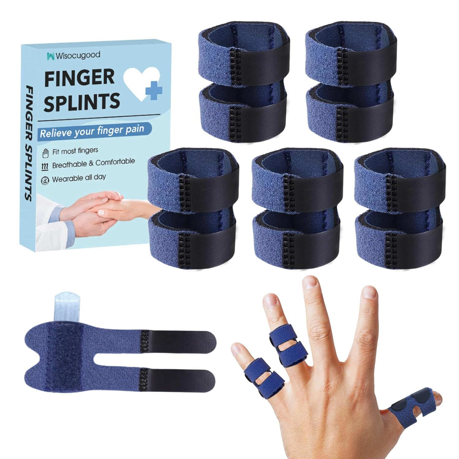 5 Pcs Thumb Finger Splint,Trigger Finger Splints,Finger Brace,Injured Mallet Fin