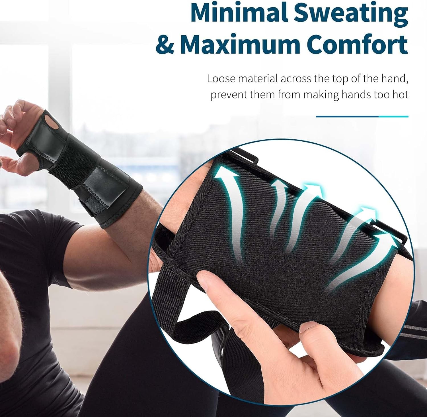 Wrist Splint for Carpal-Tunnel Syndrome, Adjustable Compression Wrist Brace for