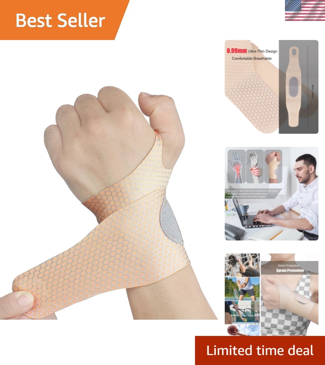 2 Pcs Ultra-Thin Wrist Brace Support for Carpal Tunnel, Pain Relief, Arthriti…
