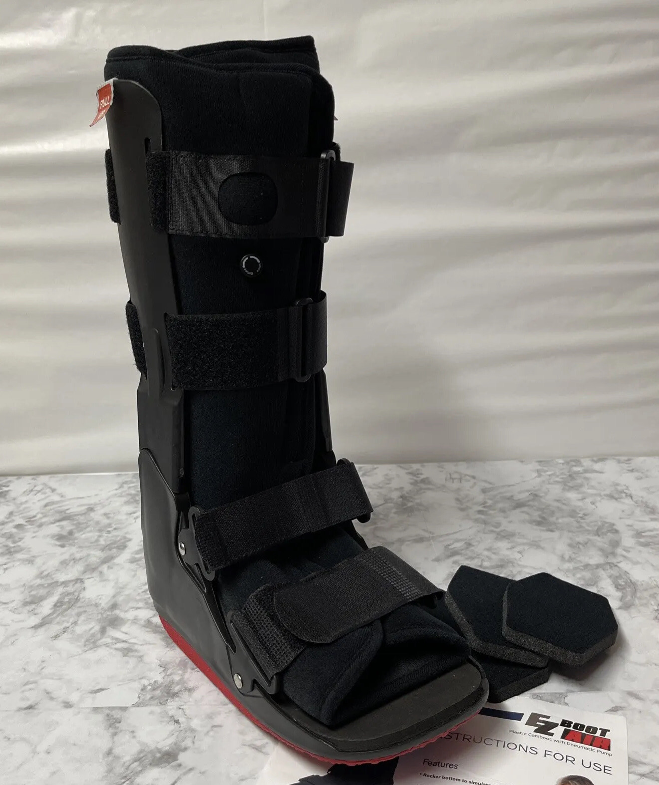 ManaEZ Boot Air Pump, Size Large. Includes 4 Cushioned Pads. New