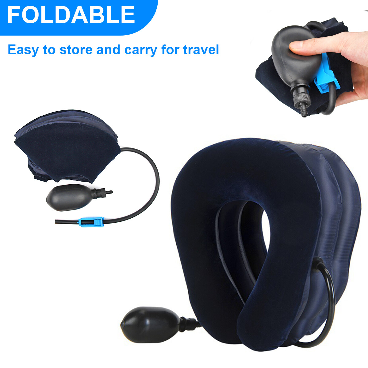 Cervical Neck Traction Device Collar Brace Support Pain Relief Stretcher Therapy