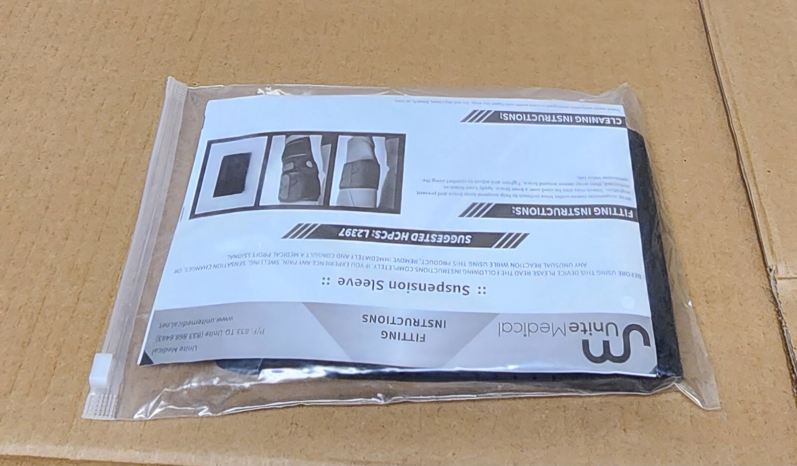 LOT of 2 ~ UNITE Medical Suspension Sleeve (UNIVERSAL) L2397 Black New