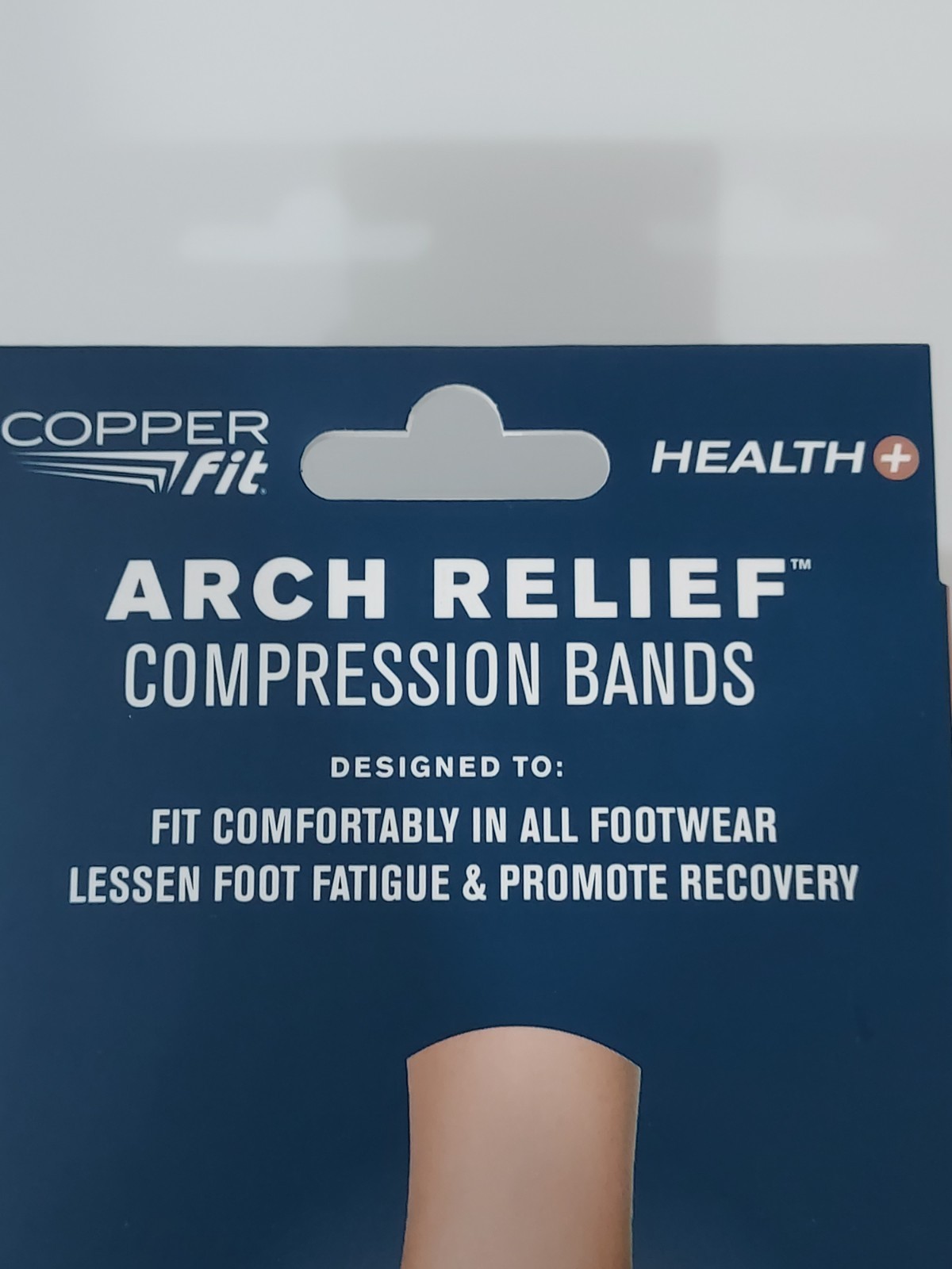 Copper Fit Arch Relief Compression Bands 1 Pair – One Size, Black