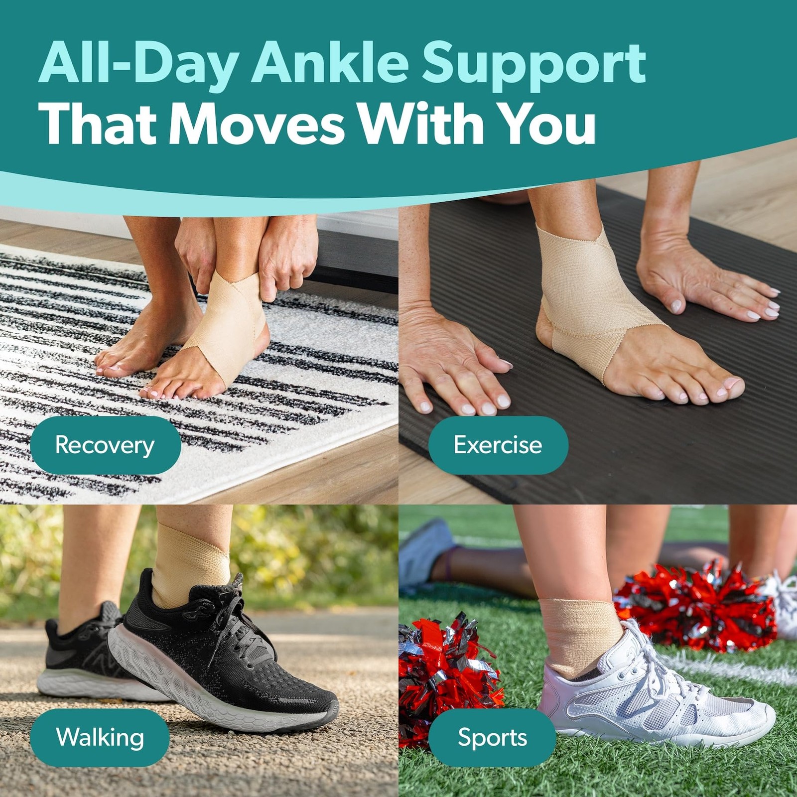 Elastic Ankle Support Brace – Lightweight Slip on Foot and Ankle Compression …
