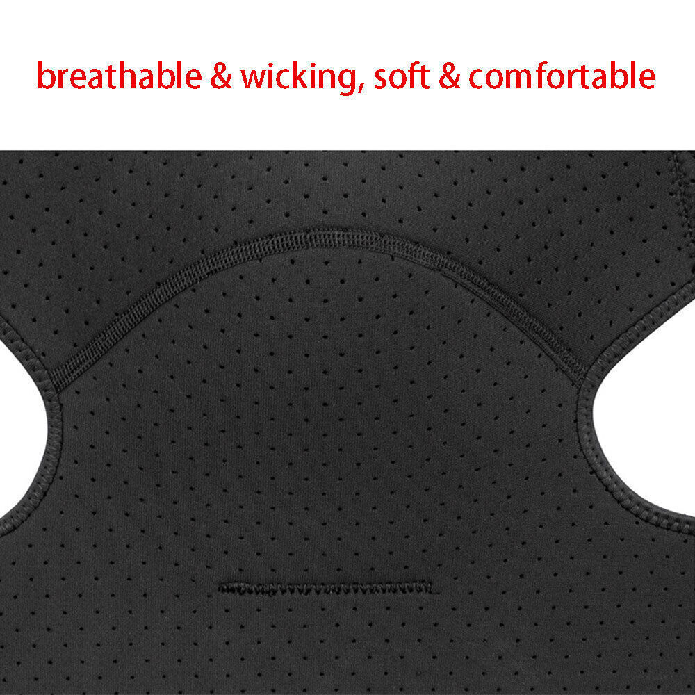 1X Adjustable Shoulder Support Brace Compression Strap Heat Patch Sports