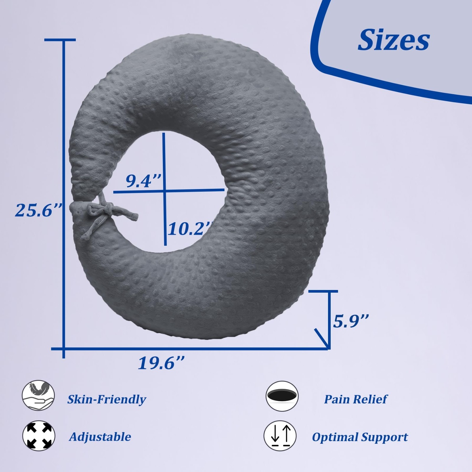 BBL Pillow for Post-Surgery Recovery, Donut Cushion for Butt Sleeping & Sitting,
