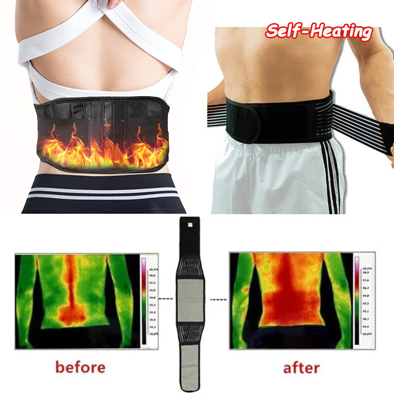 Men & Women Lumbar Waist Support Brace Compression Belt Lower Back Pain Relief