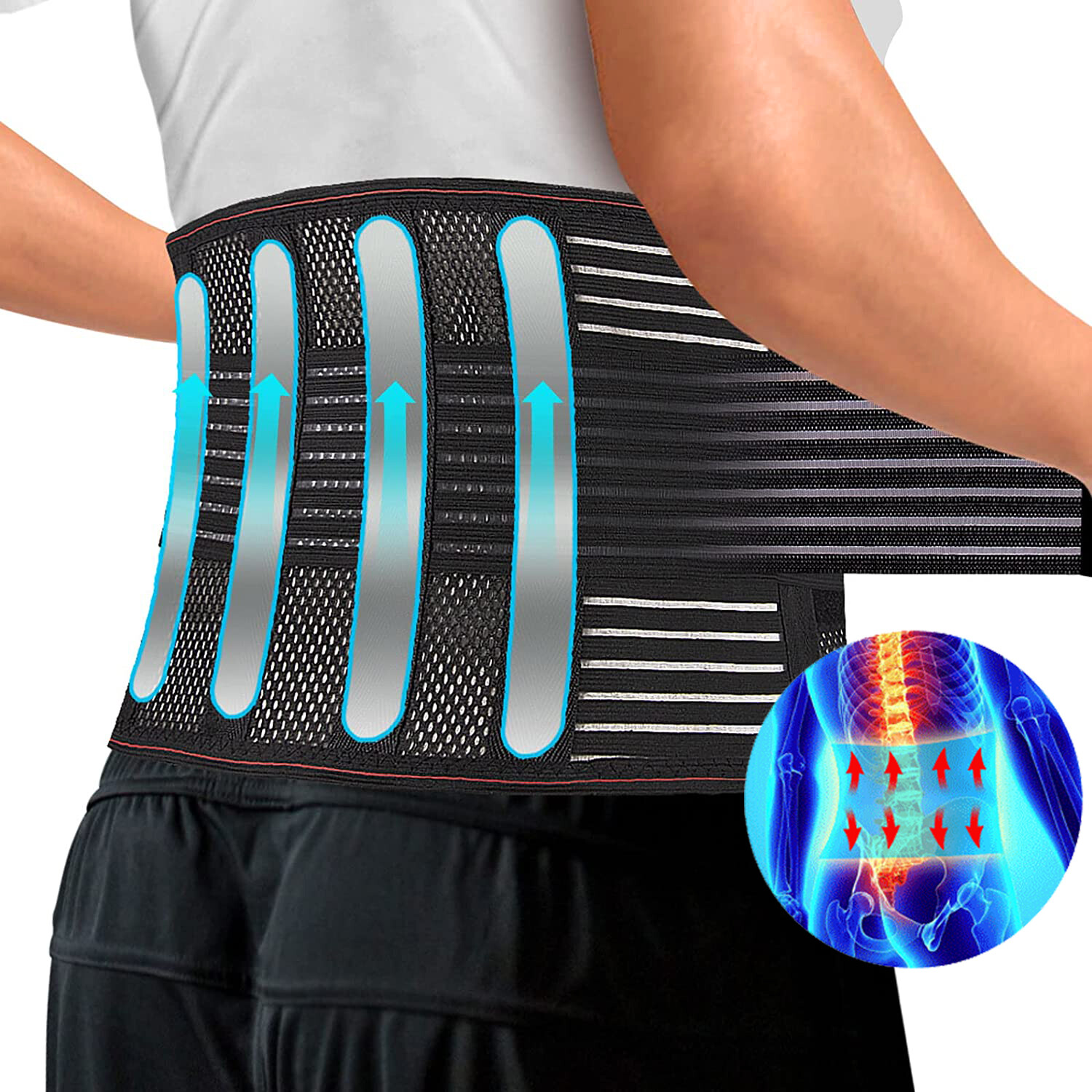 Lower Back Brace Herniated Disc Lumbar Support Belt Pain Relief Women/Men Girdle