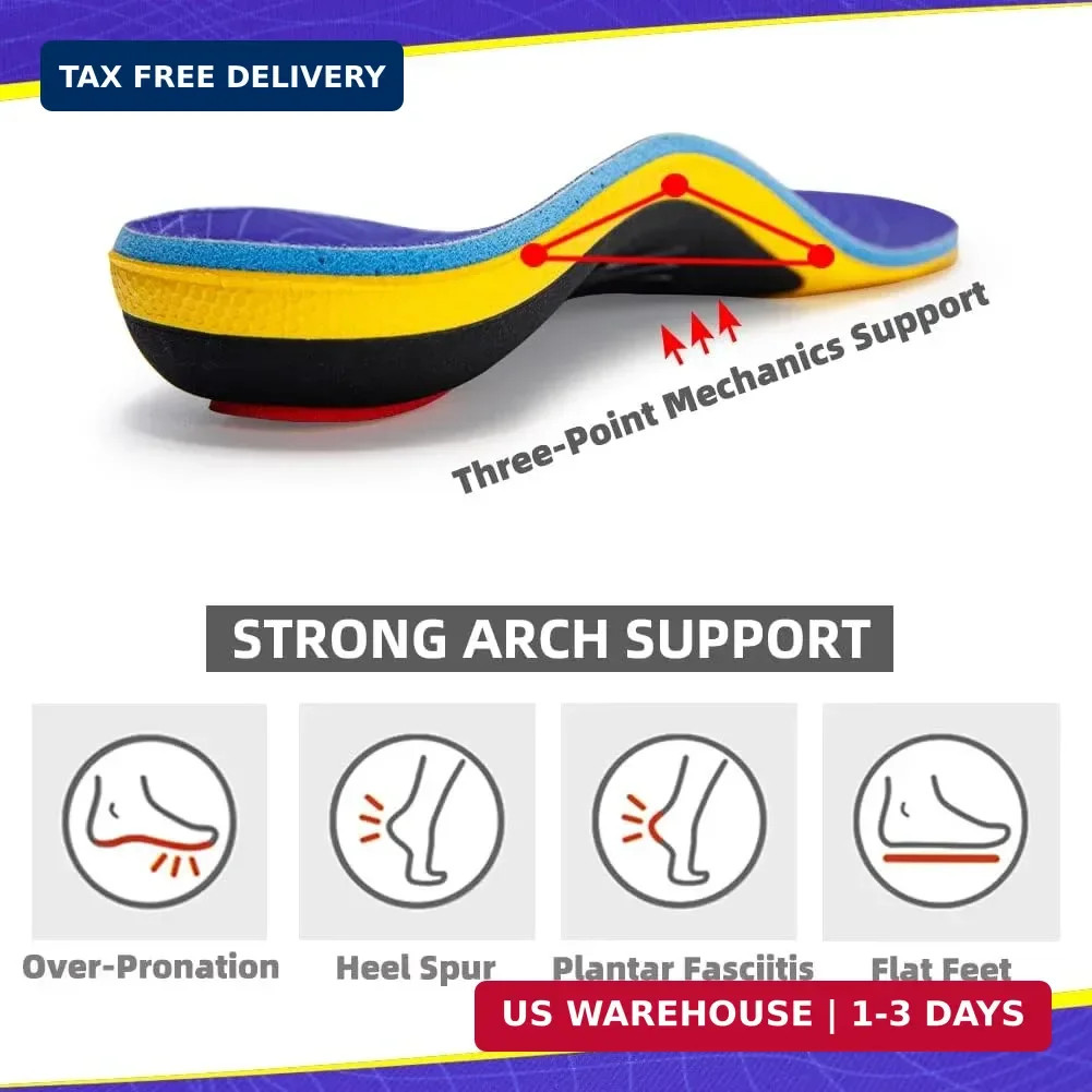VALSOLE Heavy Duty Support Pain Relief Orthotics – 220+ lbs Plantar Fasciitis Hi