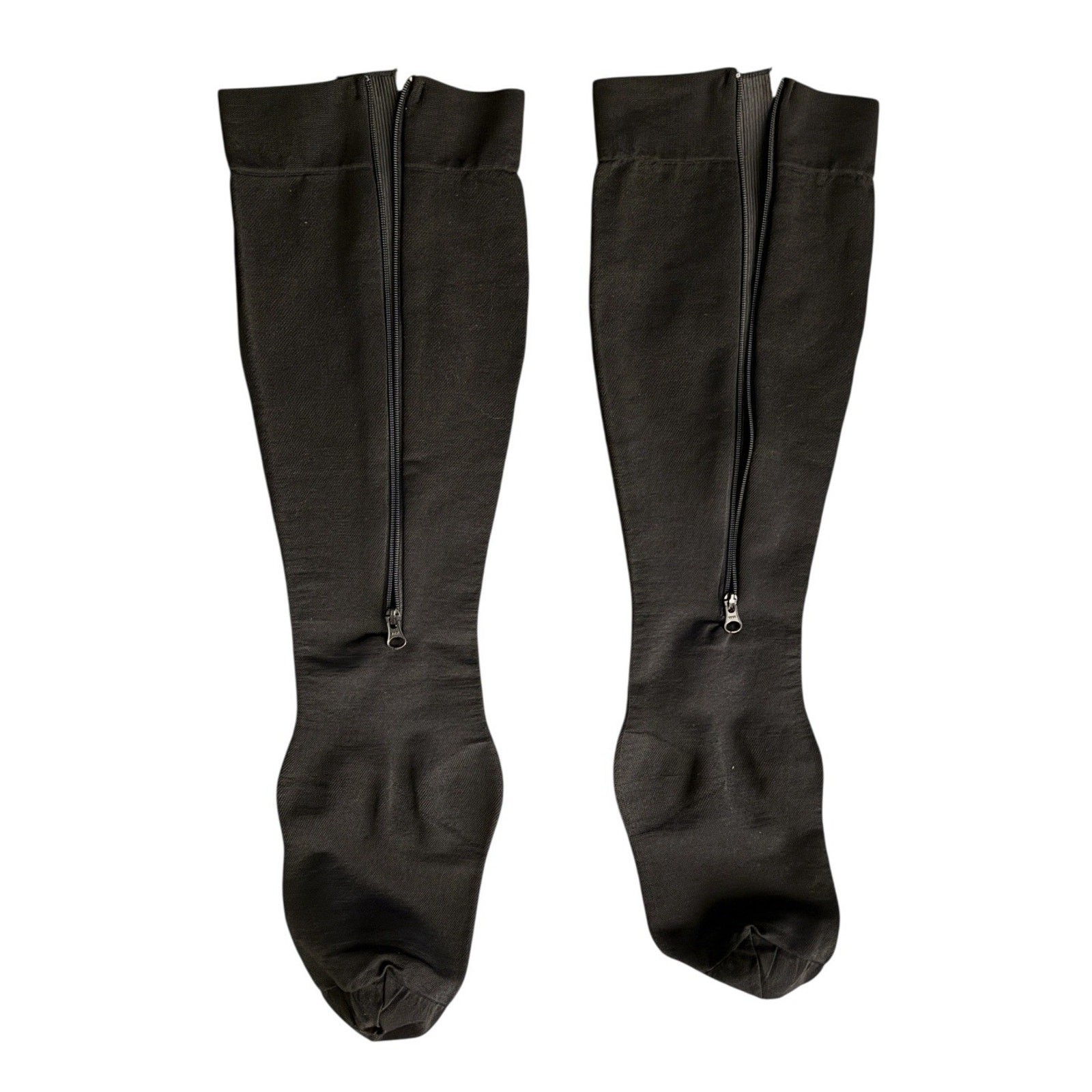 Closed Toe Zipper Compression Leg Swelling Socks Black 20-30 mmHg 3XL Presadee