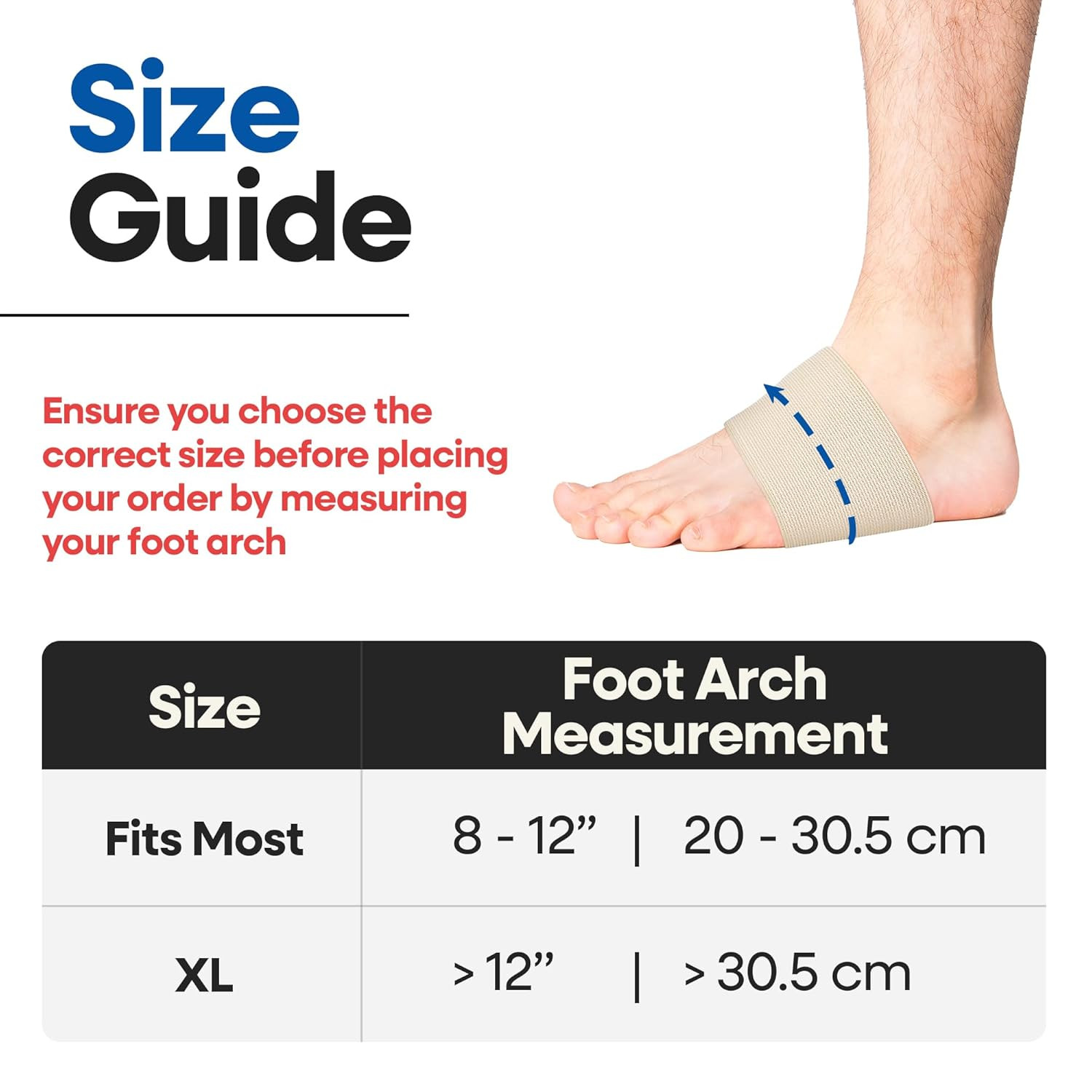 Arch Supports for Plantar Fasciitis Relief | Compression Sleeve Foot Brace for H