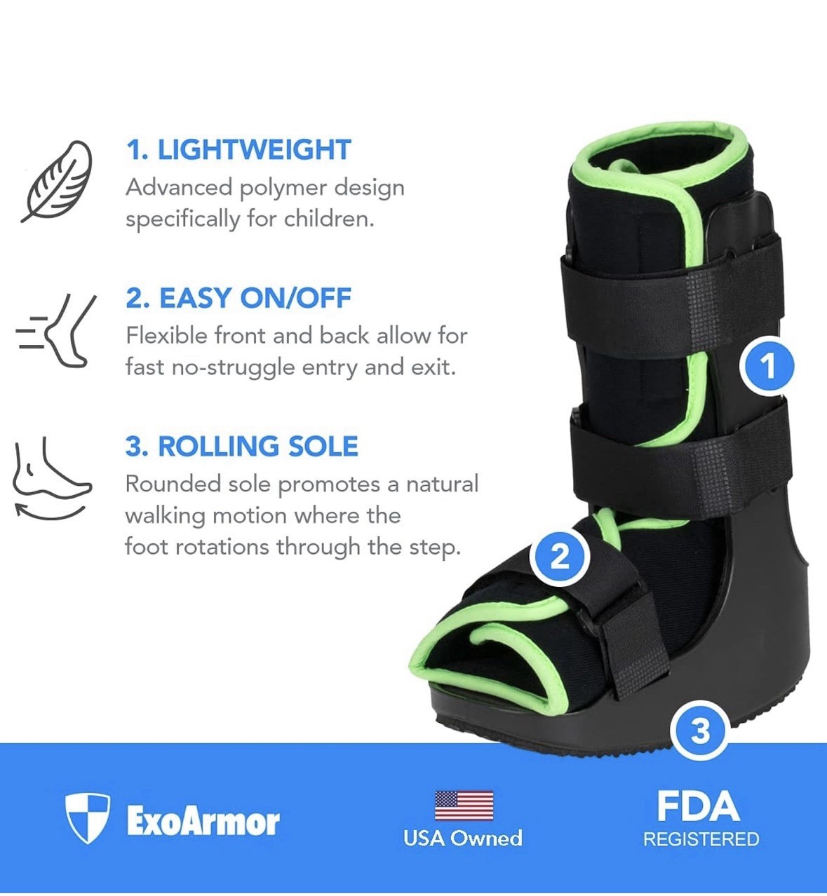 Pediatric Walking Boot – Lightweight Medical Boot for Children SMALL