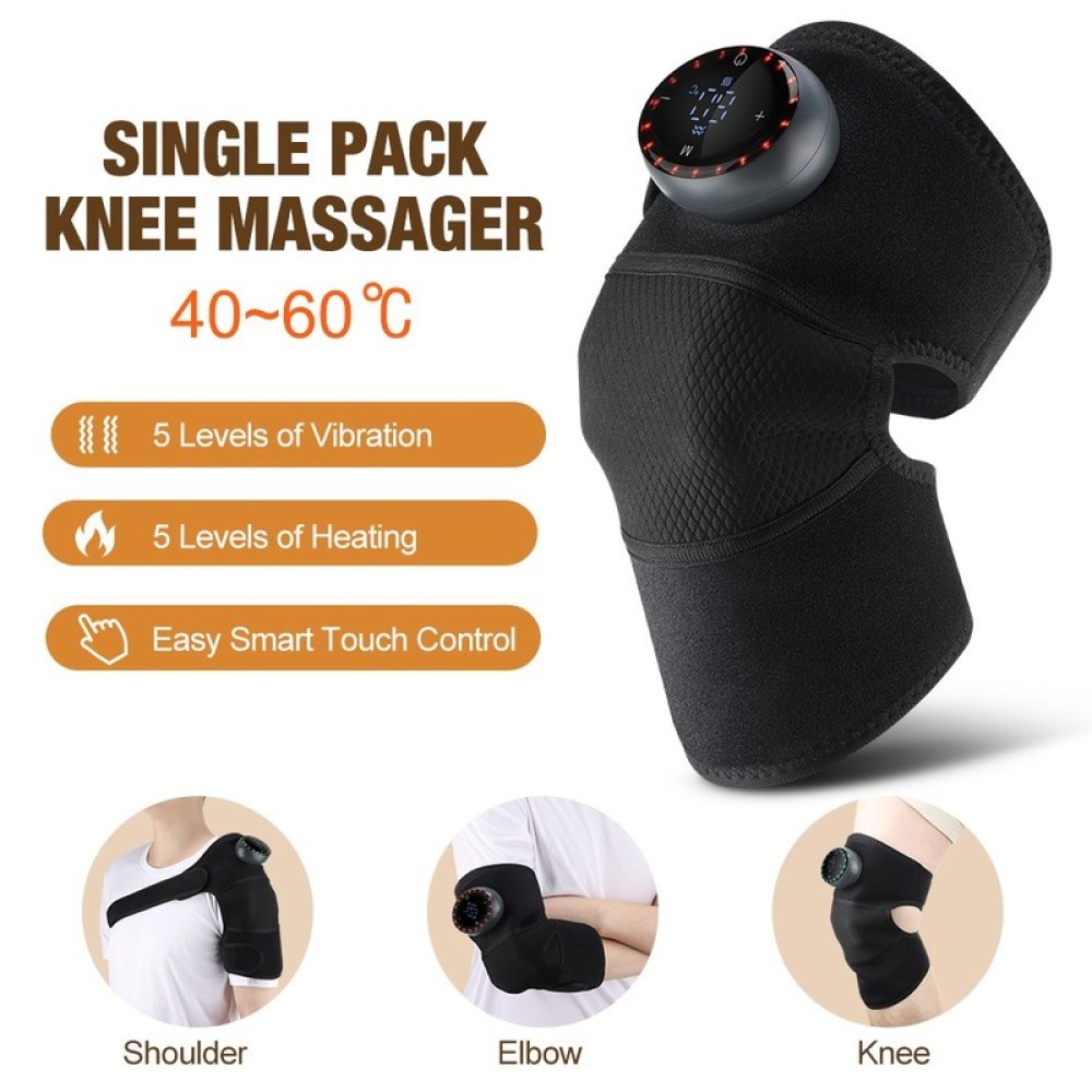 Electric Knee Massager Shoulder Brace with 53cm Extension belt 5 Vibration Modes