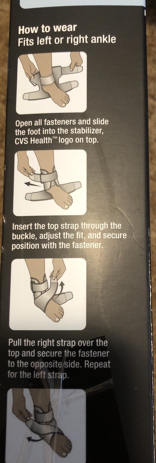 CVS One Size Adjustable Breathable Stabilizing Ankle Firm Support Unisex