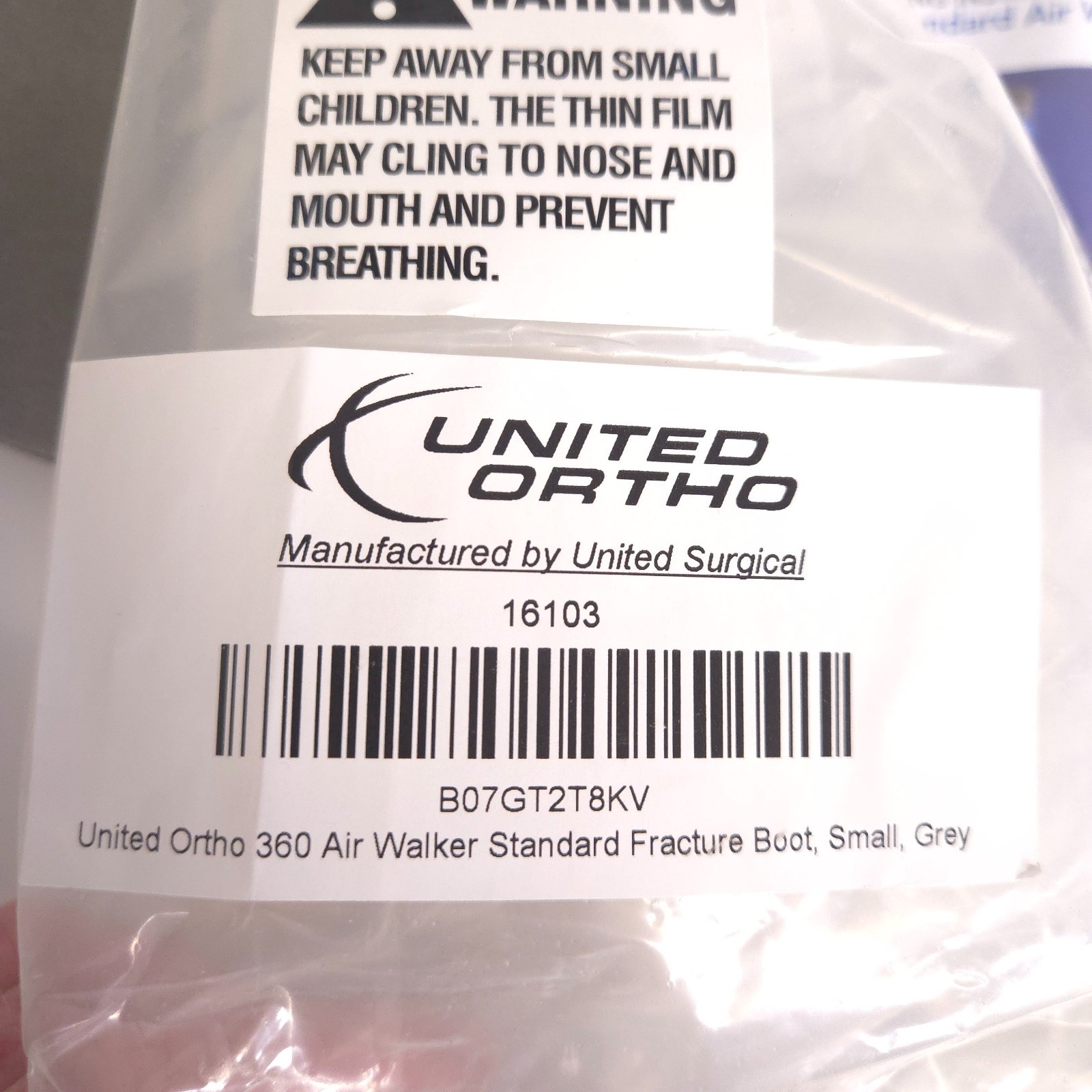 United Ortho 360 Air Walker Standard Fracture Boot, Small, Grey USA16103