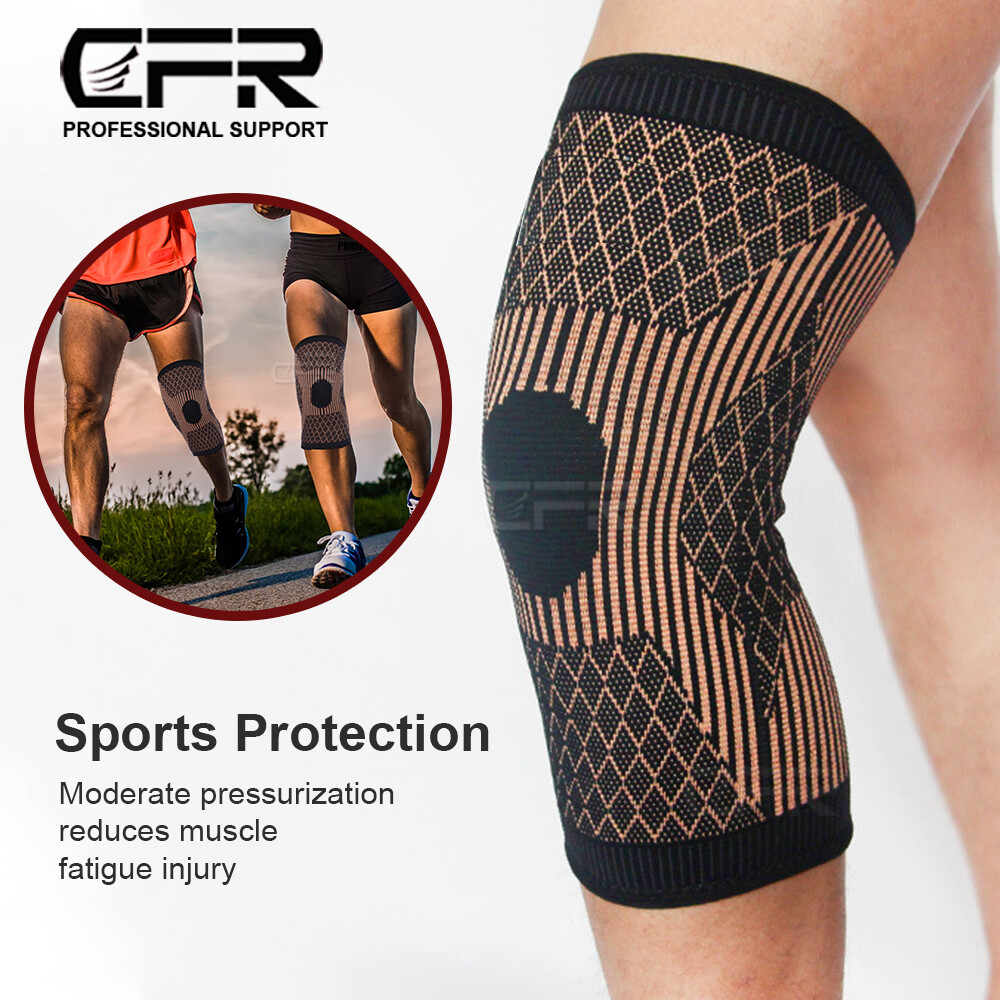 Copper Infused Knee Brace Support Stabilizer Patella Compression Sleeve Wrap CFR