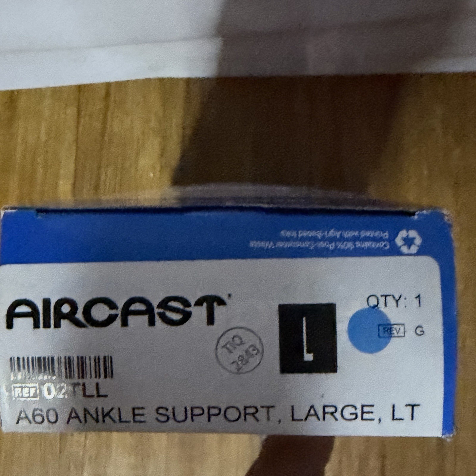 Aircast A60 Ankle Support Brace Left Foot Black Large Shoe Size: Men’s 12+ New