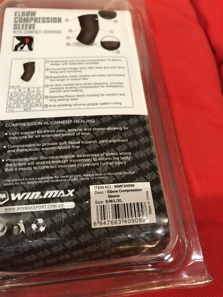 2 NIP Winmax Elbow Support Compression Sleeve With Compact Coverage S