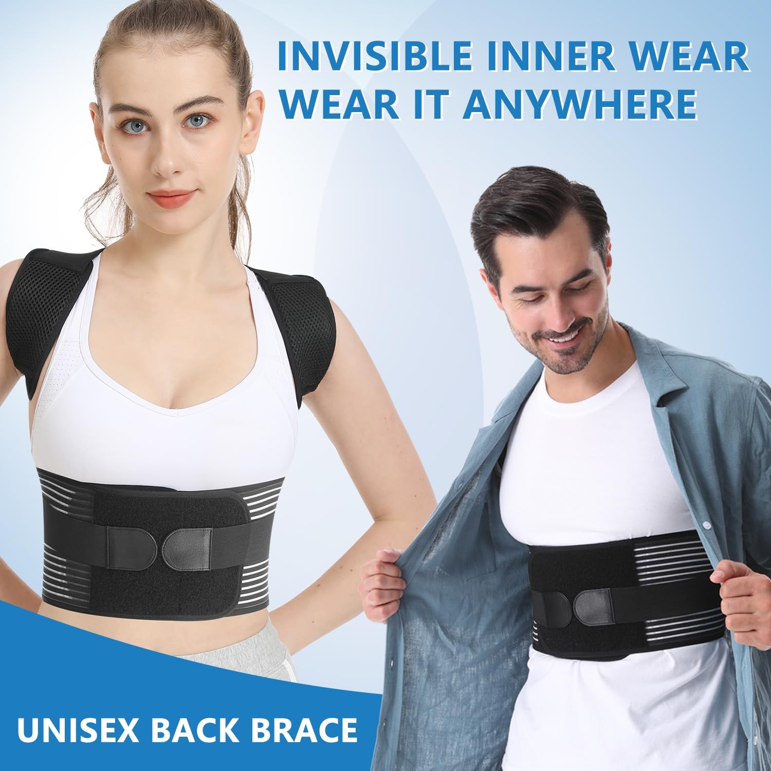 Herokoo Back Brace Posture Corrector for Women & Men, Shoulder X-Large