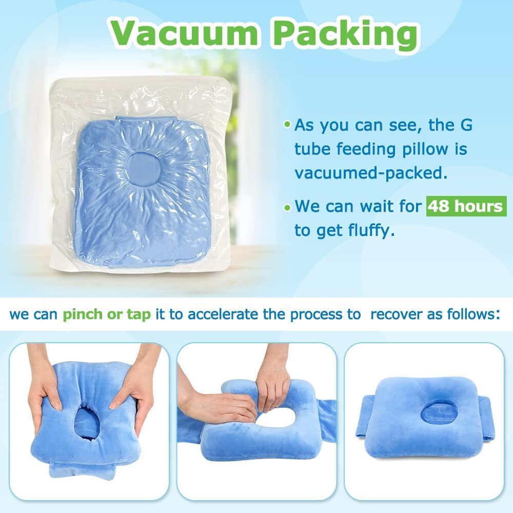 G Tube Tummy Time Pillow for Baby Feeding Tube Belt Pad Pillow with A Hole