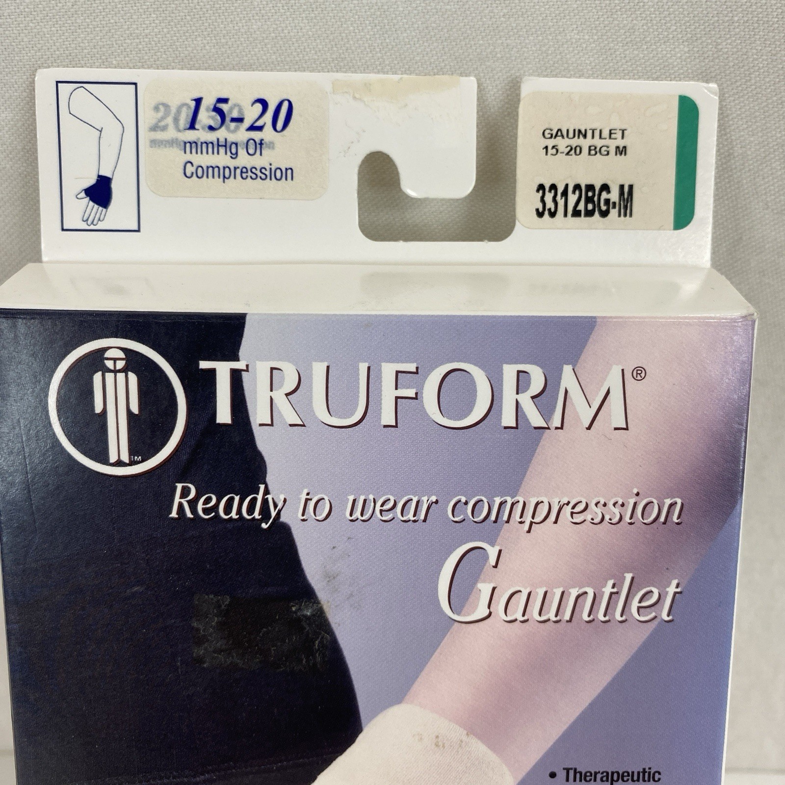 Truform Compression Gauntlet Size Med 15-20mmHg Beige Hand Swelling