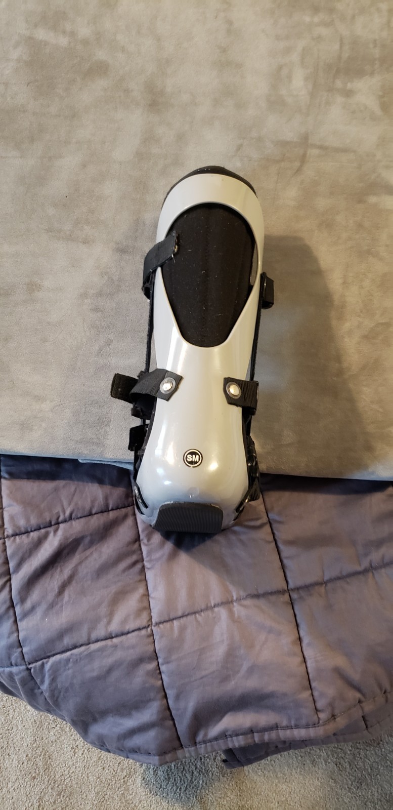 Ankle Brace Stabilizer Gray/Black Plastic Adjustable Size SM