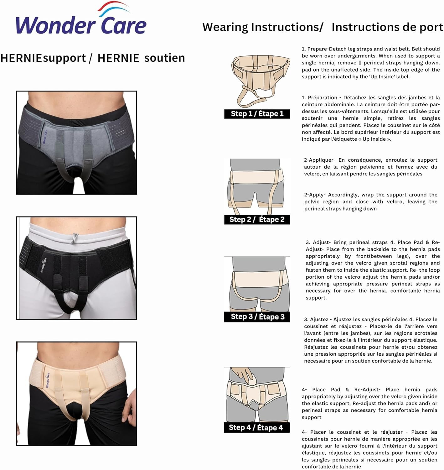 Adjustable Hernia Truss for Men – Comfortable Inguinal Support XL Size