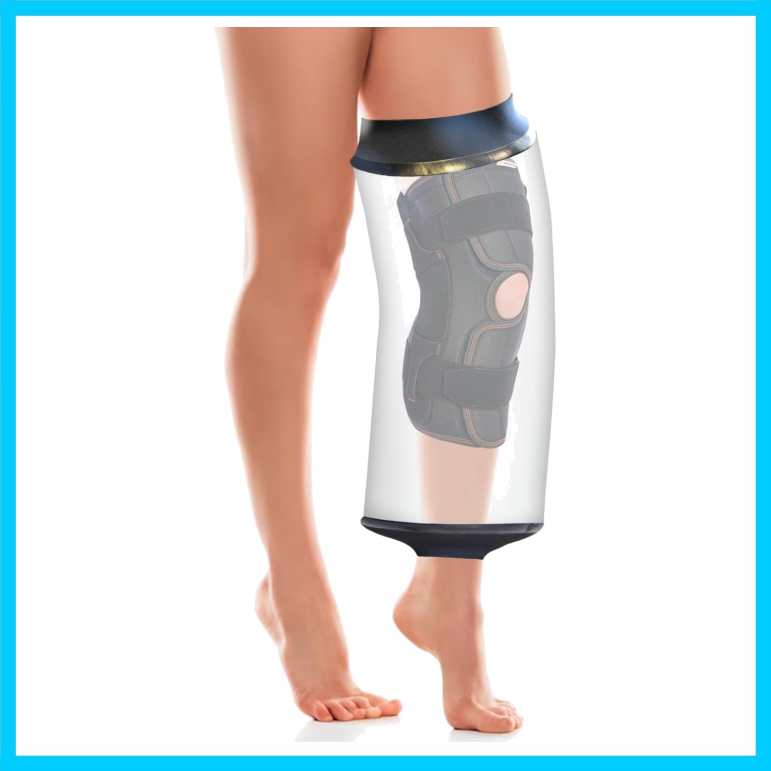Knee Cast Cover for Shower Large Size, Waterproof Knee Surgery Shower Cover f…