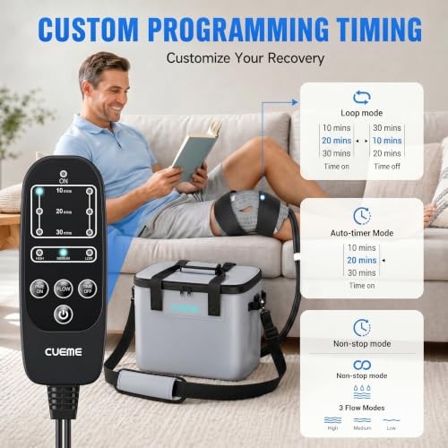 Ice Machine for Knee After Surgery, Programmable Timer Cold Therapy Machine for