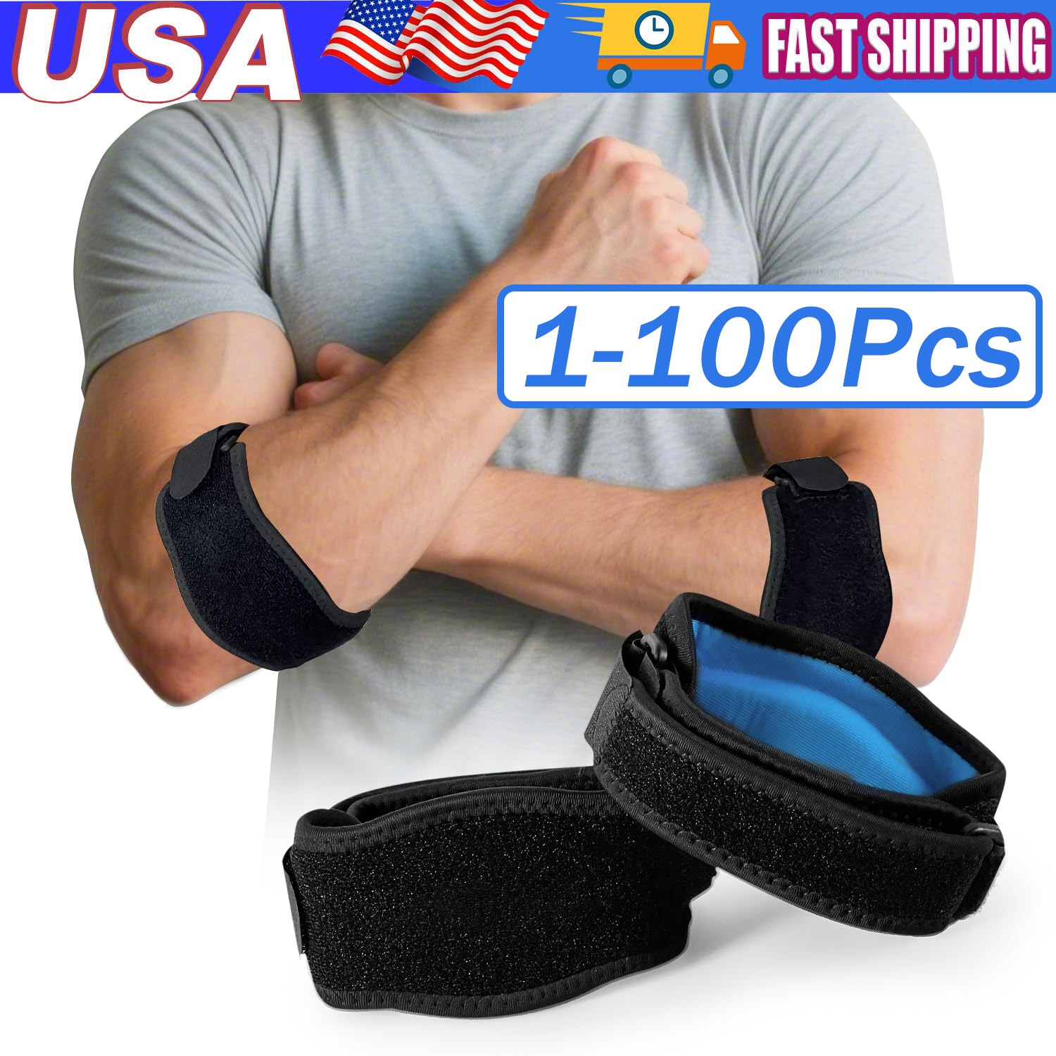 Tennis Elbow Brace Support Arthritis Tendonitis Arm Joint Strap Band Wrap Sports