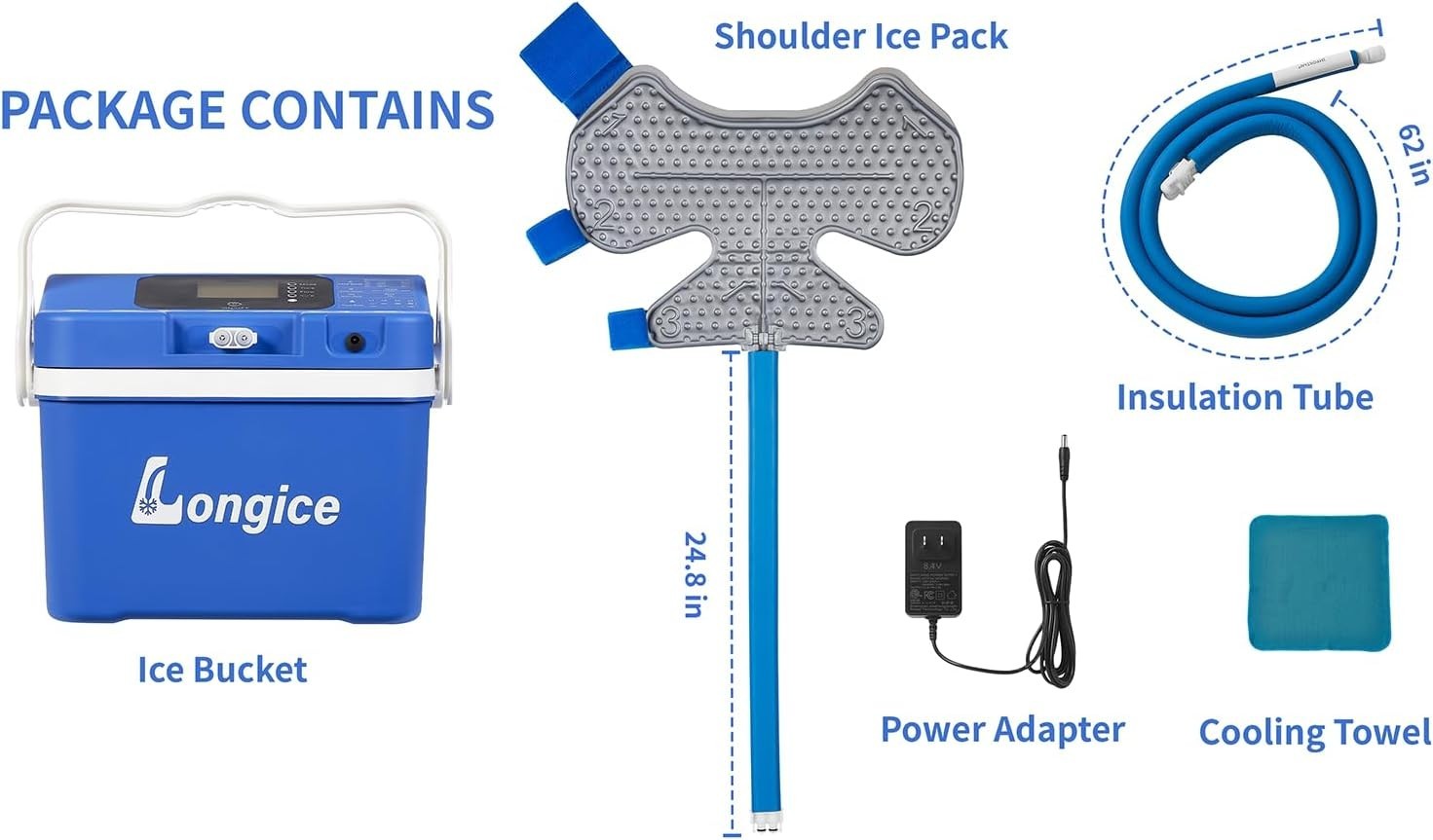 Cold Therapy Machine For Shoulder 6.3Qt Ice Therapy System Blue