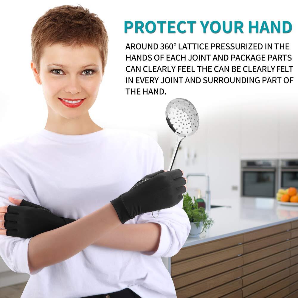 Copper Compression Arthritis Gloves for Computer Typing Daily Work Hands Support