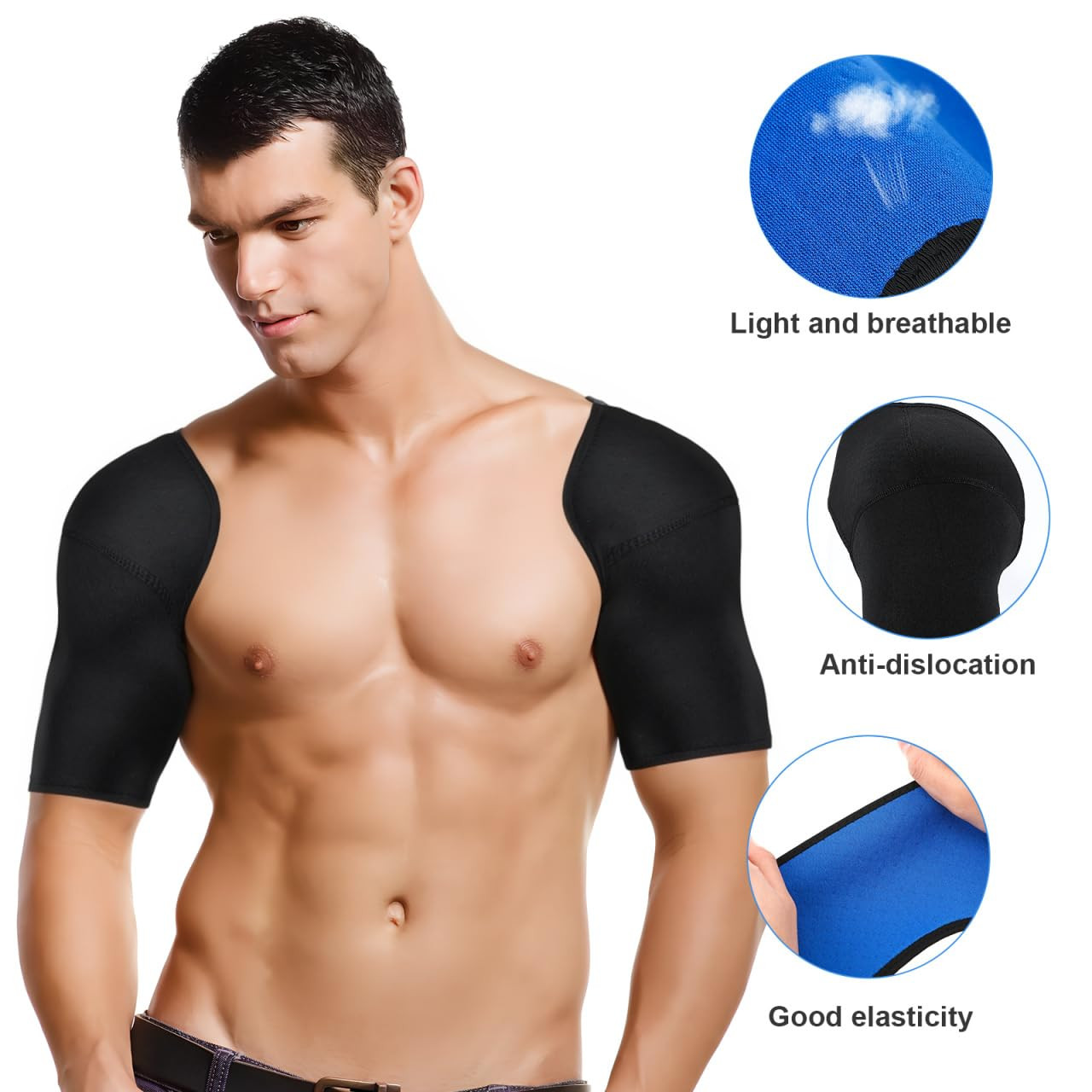 SBR Double Shoulder Brace – Double Shoulder Support Wrap Protector Shoulder Stra