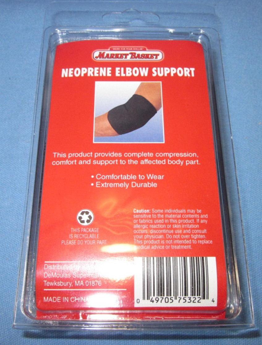 Neoprene Elbow Support ~ Adjustable Compression Design ~ One Size Fits Most