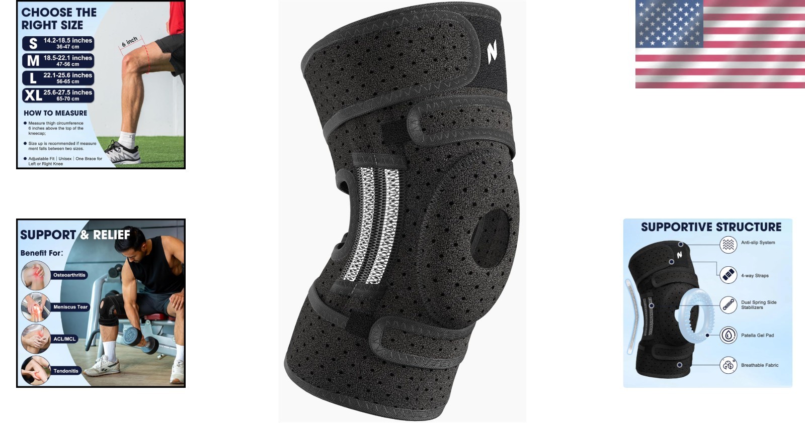Adjustable Elite Knee Support for Meniscus Tears, Arthritis & Active Lifestyle