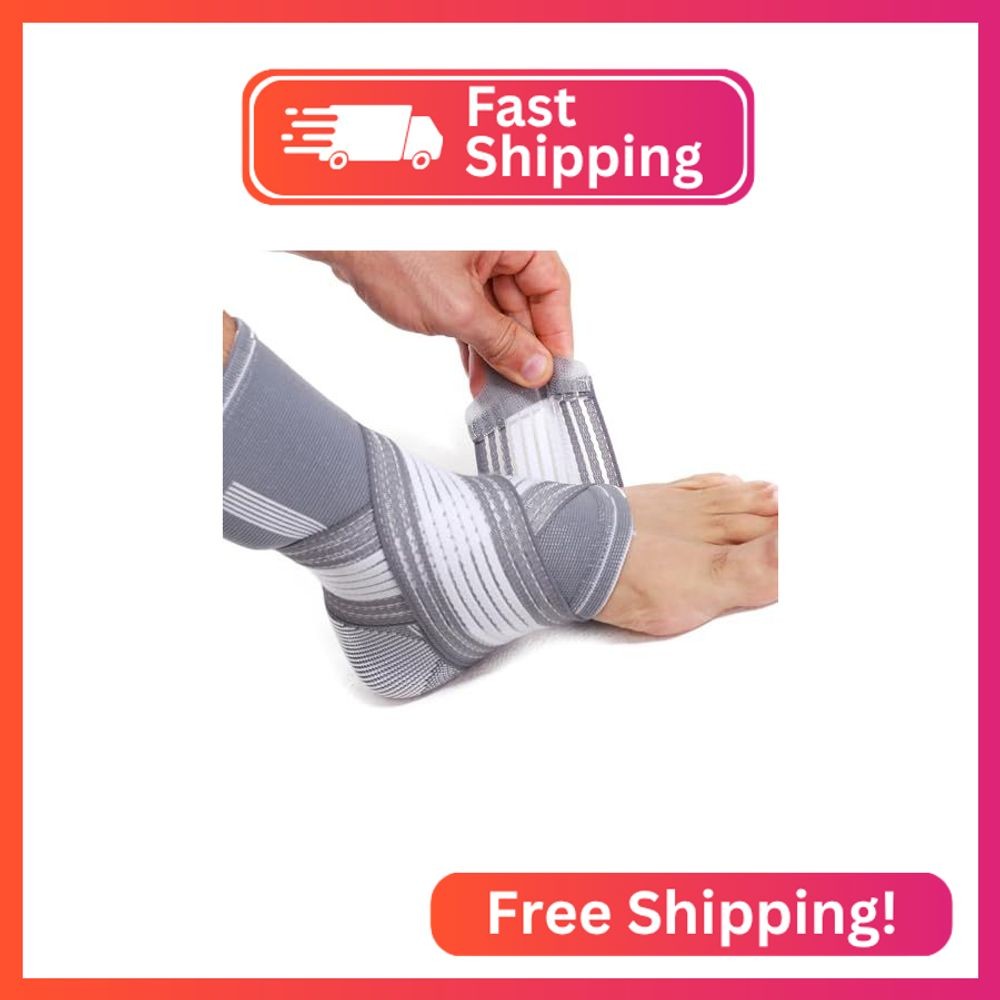 NeoTech Care Adjustable Ankle Support Brace (Gray, Size XL, 1 Unit)