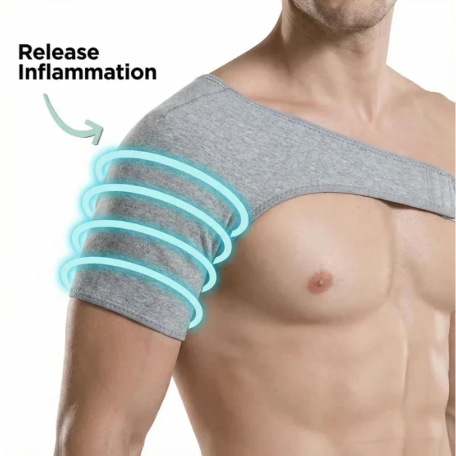 Premium Bamboo Shoulder Brace (Universal Fit Left/Right) , Work & Sports