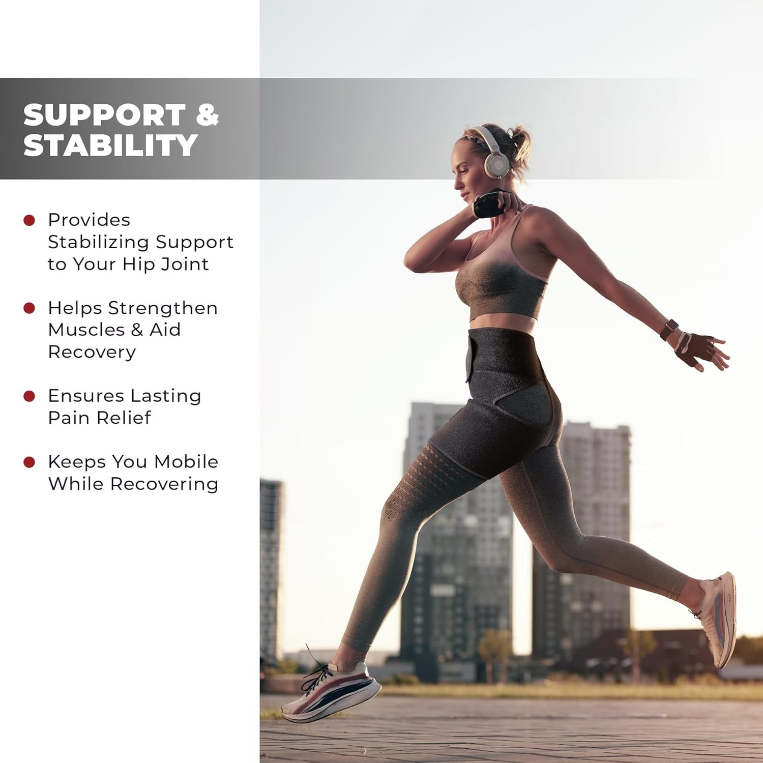 Ortho Wrap Hip Brace Left Leg – Adjustable Compression Support for Sciatica, …