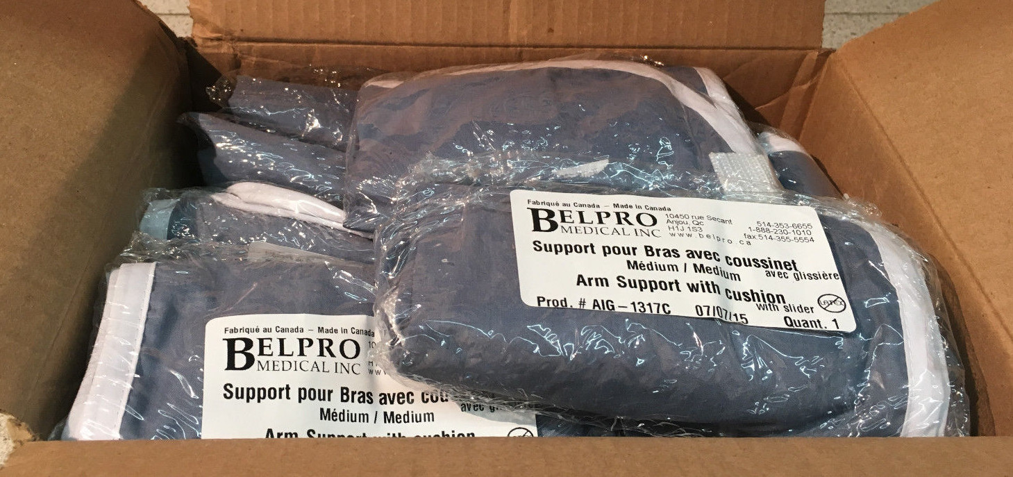 Case of 12 Belpro Medical inc. AIG-1317C Arm Immobilizer/ Support w/ Cushion (M)